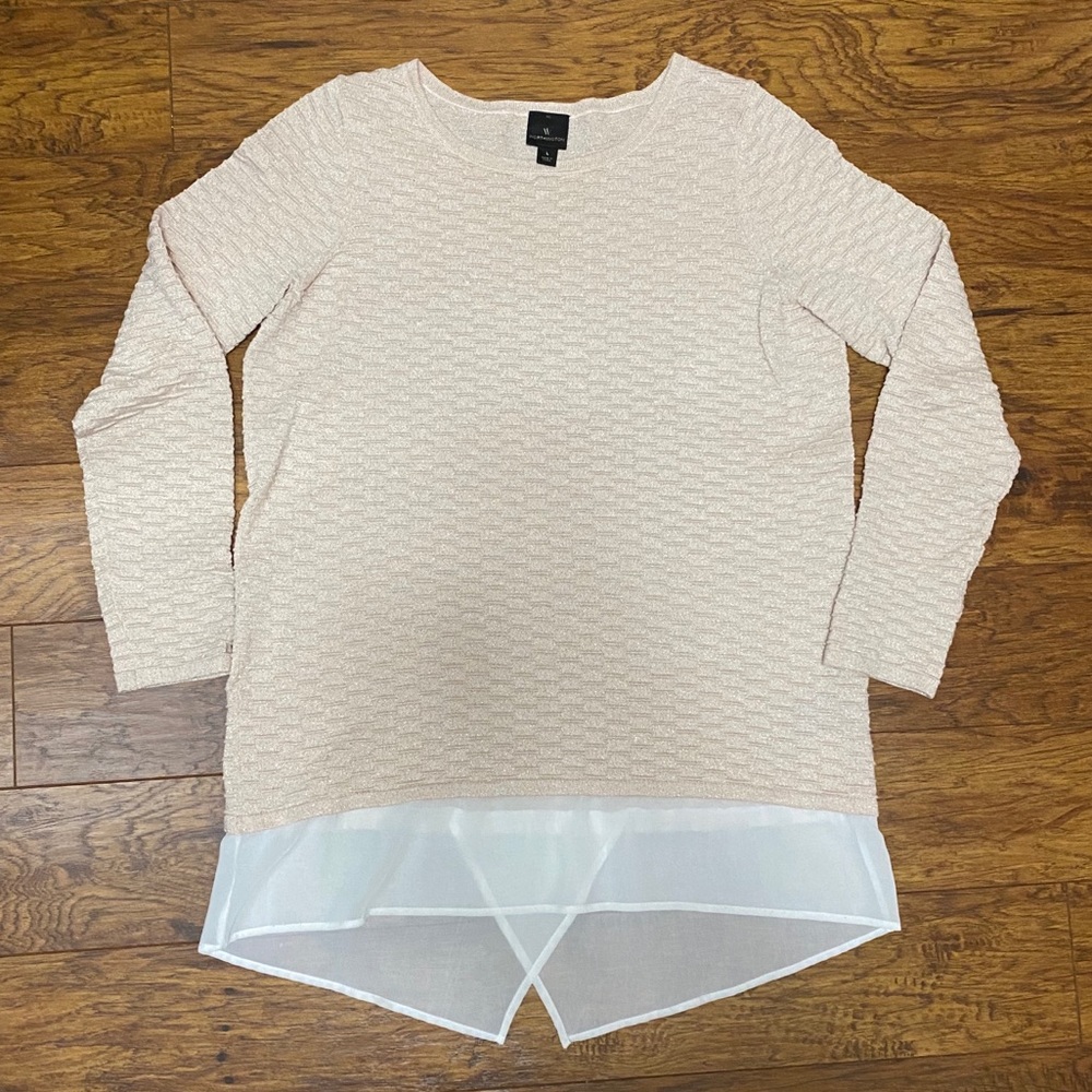 Worthington Pink shimmer sweater / tunic
